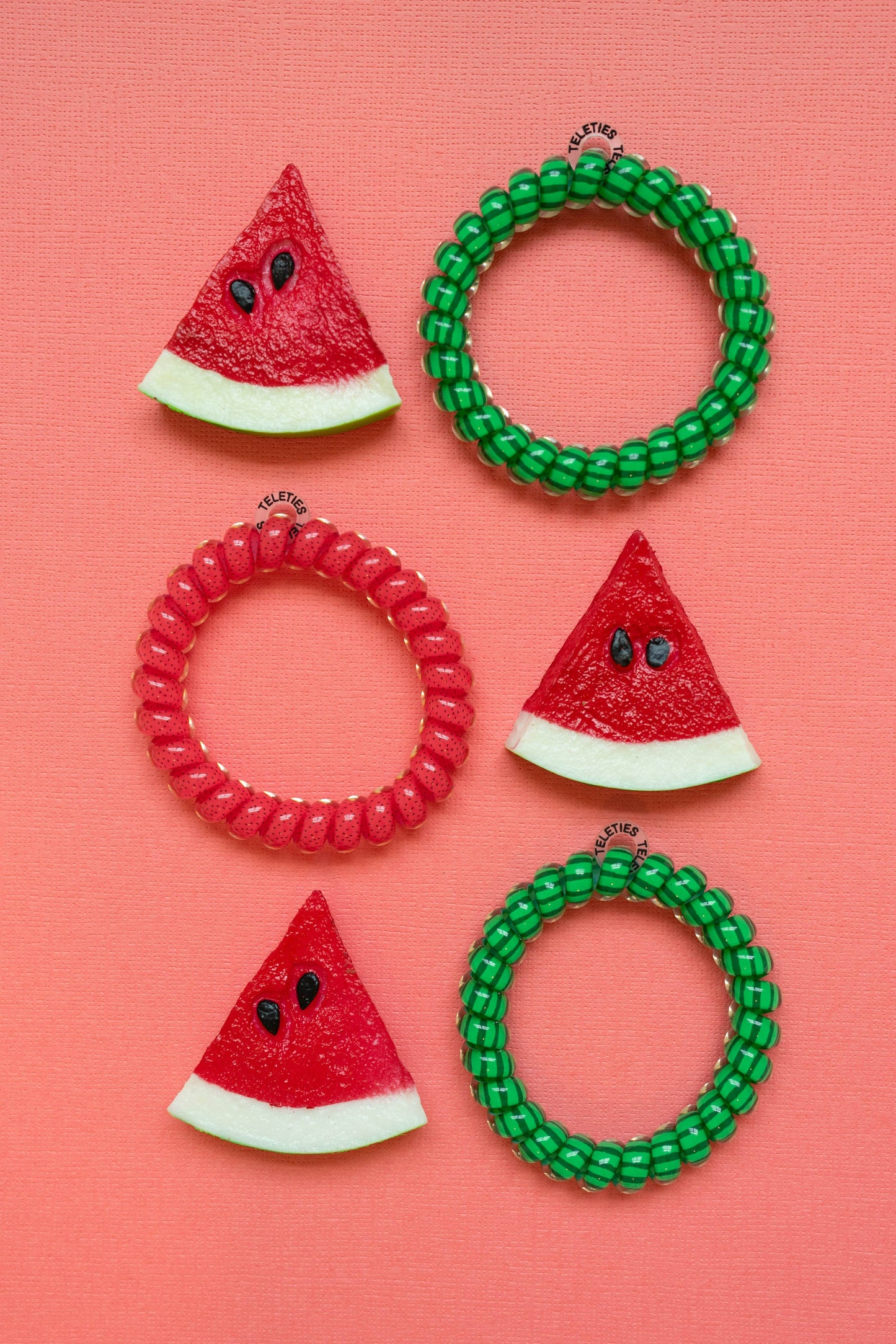 Slice of Summer - Large Spiral Hair Coils, Hair Ties, 3-Pack