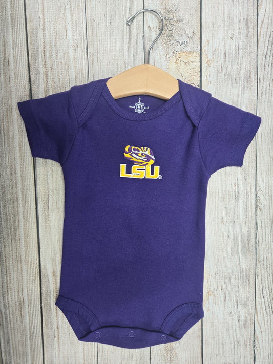 Short Sleeve LSU Onesie