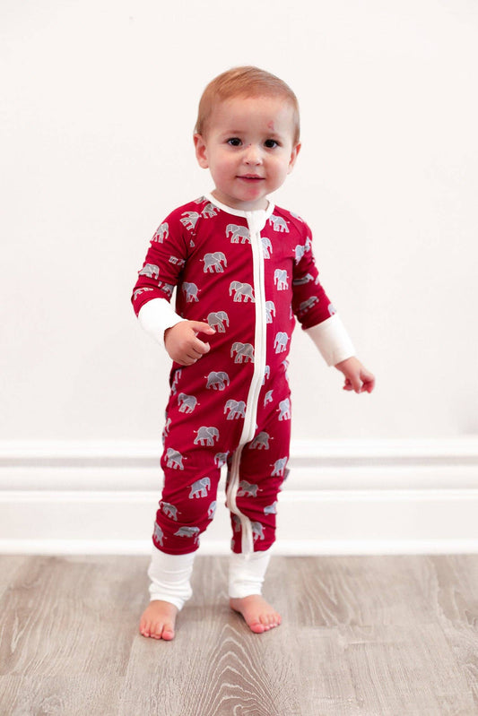 Elephant Double Zipper Bamboo Sleeper