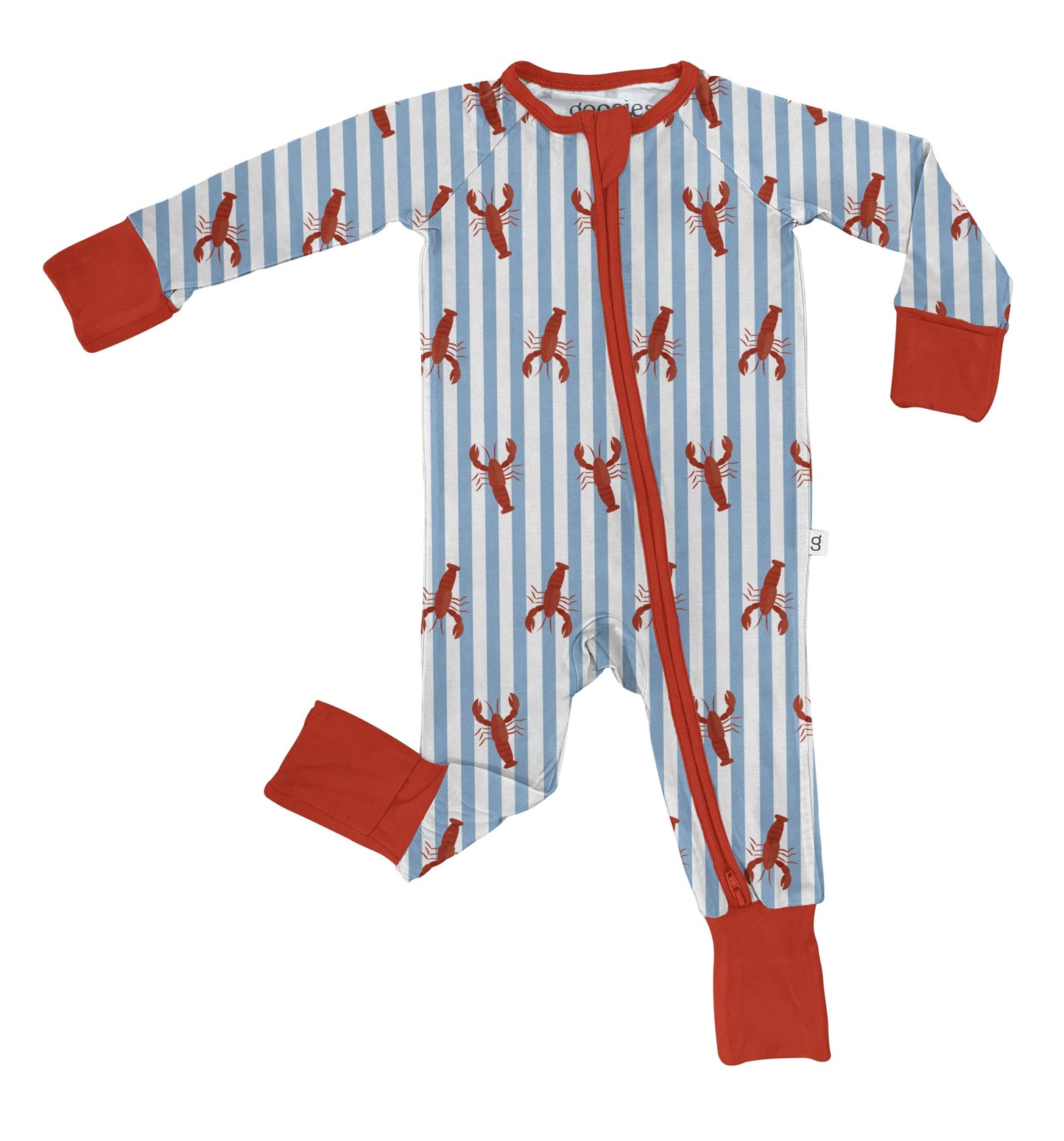 Little Pinchers Crawfish/Lobsters - LS Convertible Zip PJs