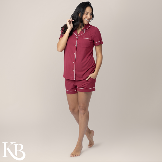 Clea Bamboo Maternity & Postpartum Short Sleeve Pajama Set