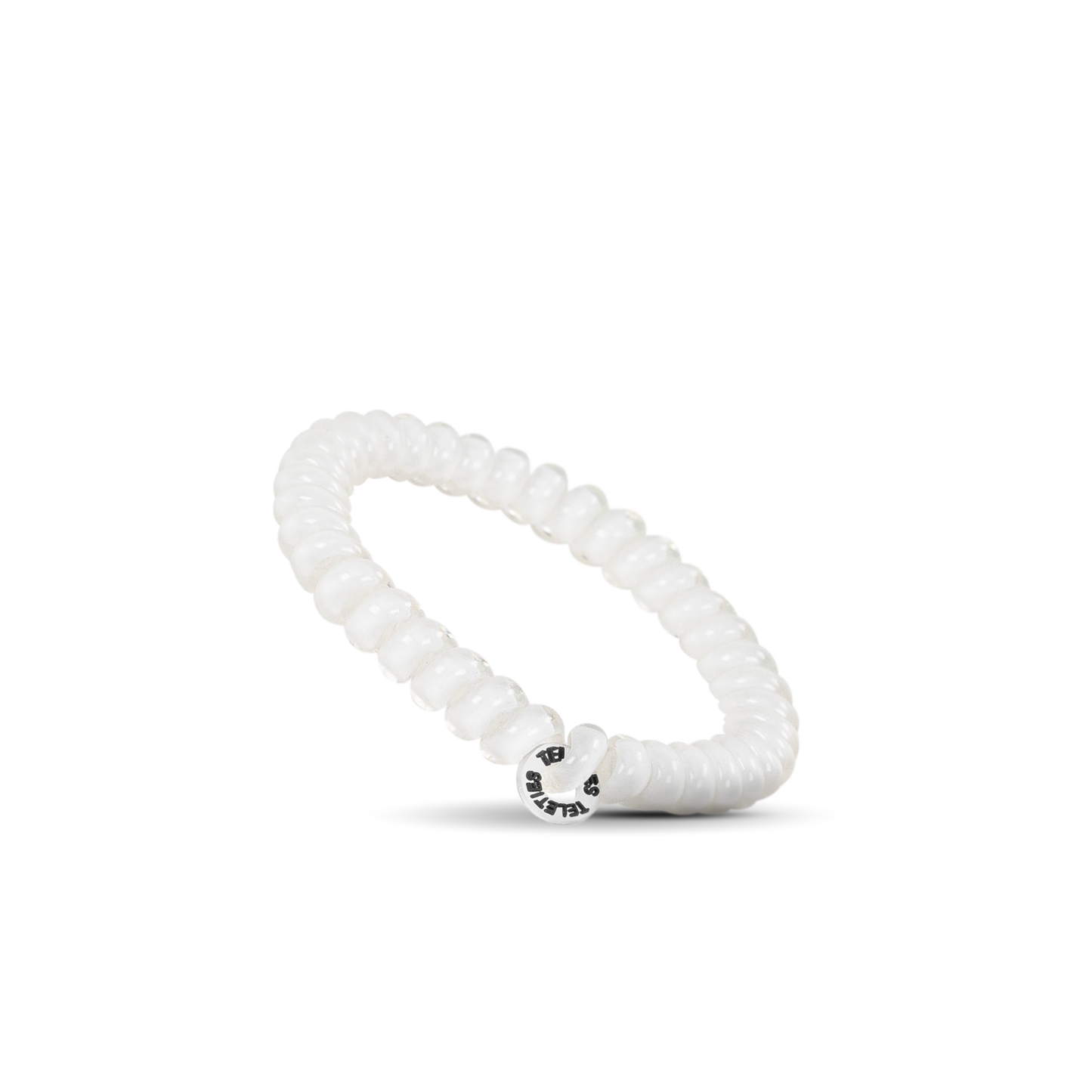 Coconut White - Small Spiral Hair Coils, Hair Ties, 3-pack: Small
