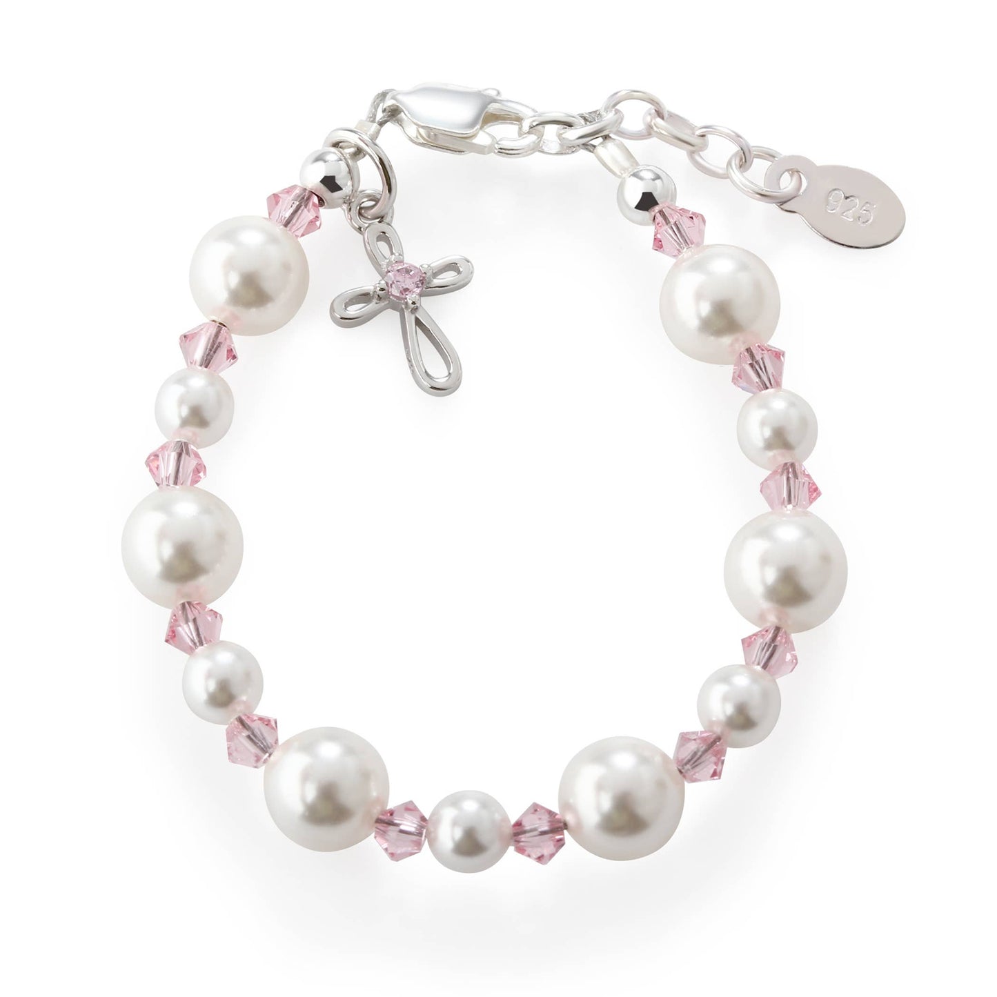 Sterling Silver Cross Bracelet Baptism & First Communion