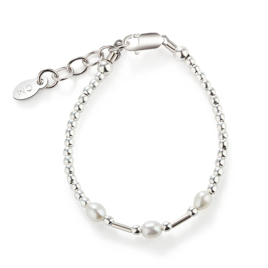 Aspen Sterling Silver Pearl Baby Bracelet for Children or Kids