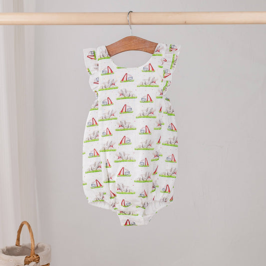 Mascot Mania in Alabama Organic Muslin Bubble Romper