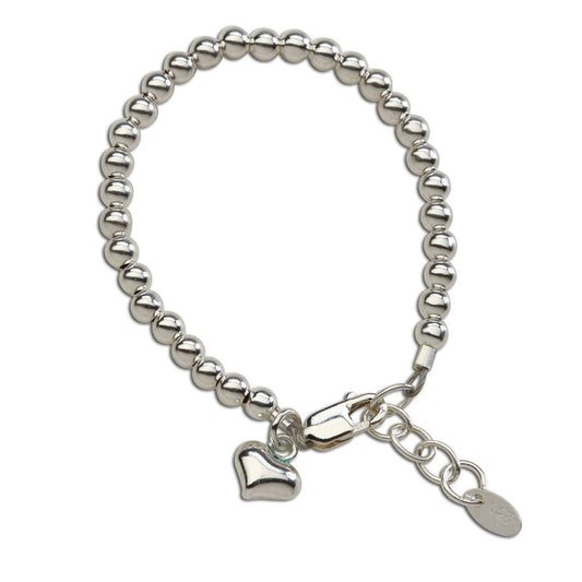 Camry Child's Sterling Silver Heart Bracelet Girls Valentine Gift