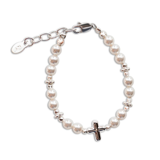 Emily Sterling Silver Cross Bracelet Baptism & Communion Gift