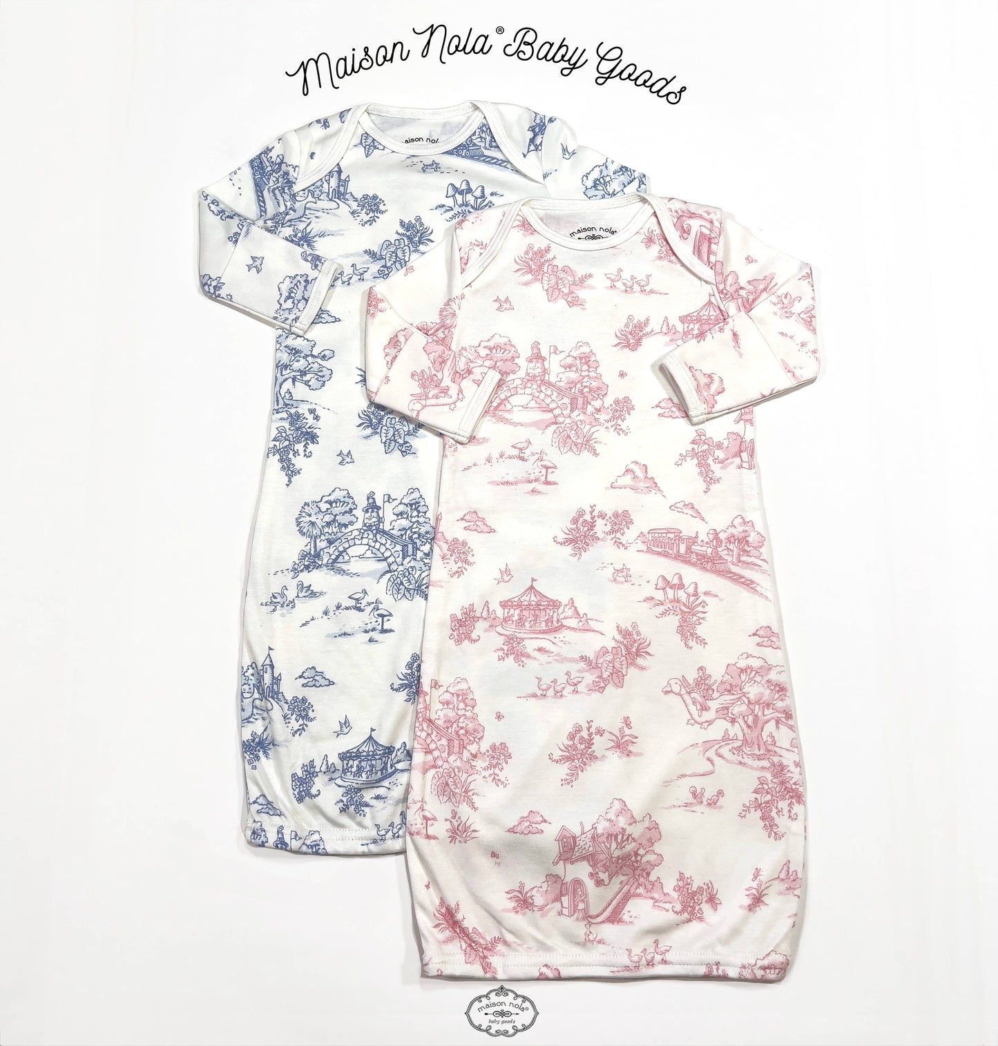 Bamboo Baby Gown: Pink