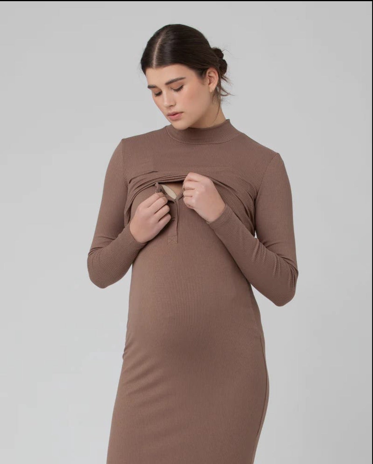 Ruby Rib Nursing Dress
