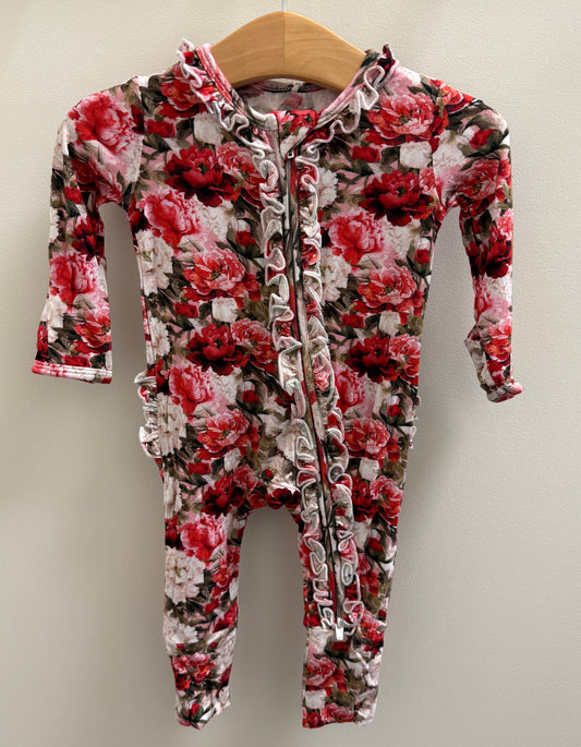 Crimson Bloom Footie