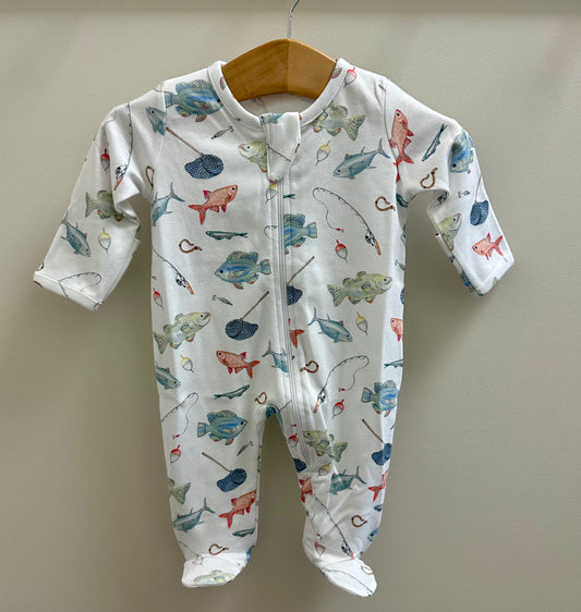 Fishing Day Zip Footie