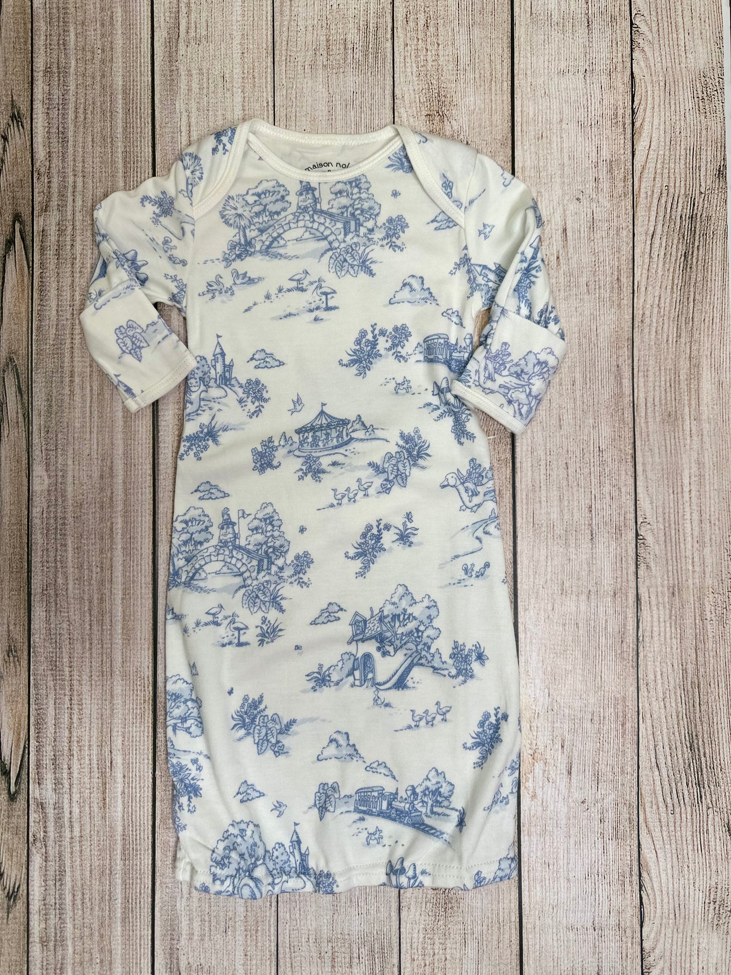 Bamboo Baby Gown: Blue
