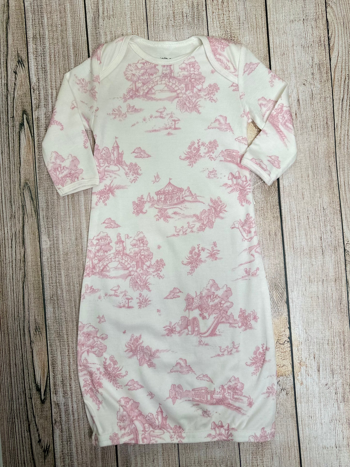 Bamboo Baby Gown: Pink