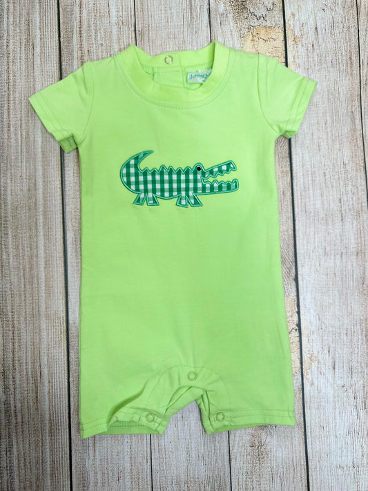 Green Alligator Romper