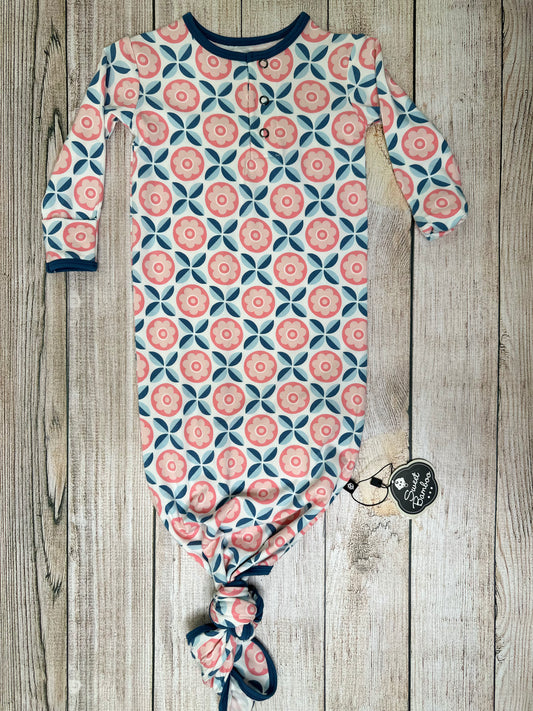 Geo Flower Knotted Gown