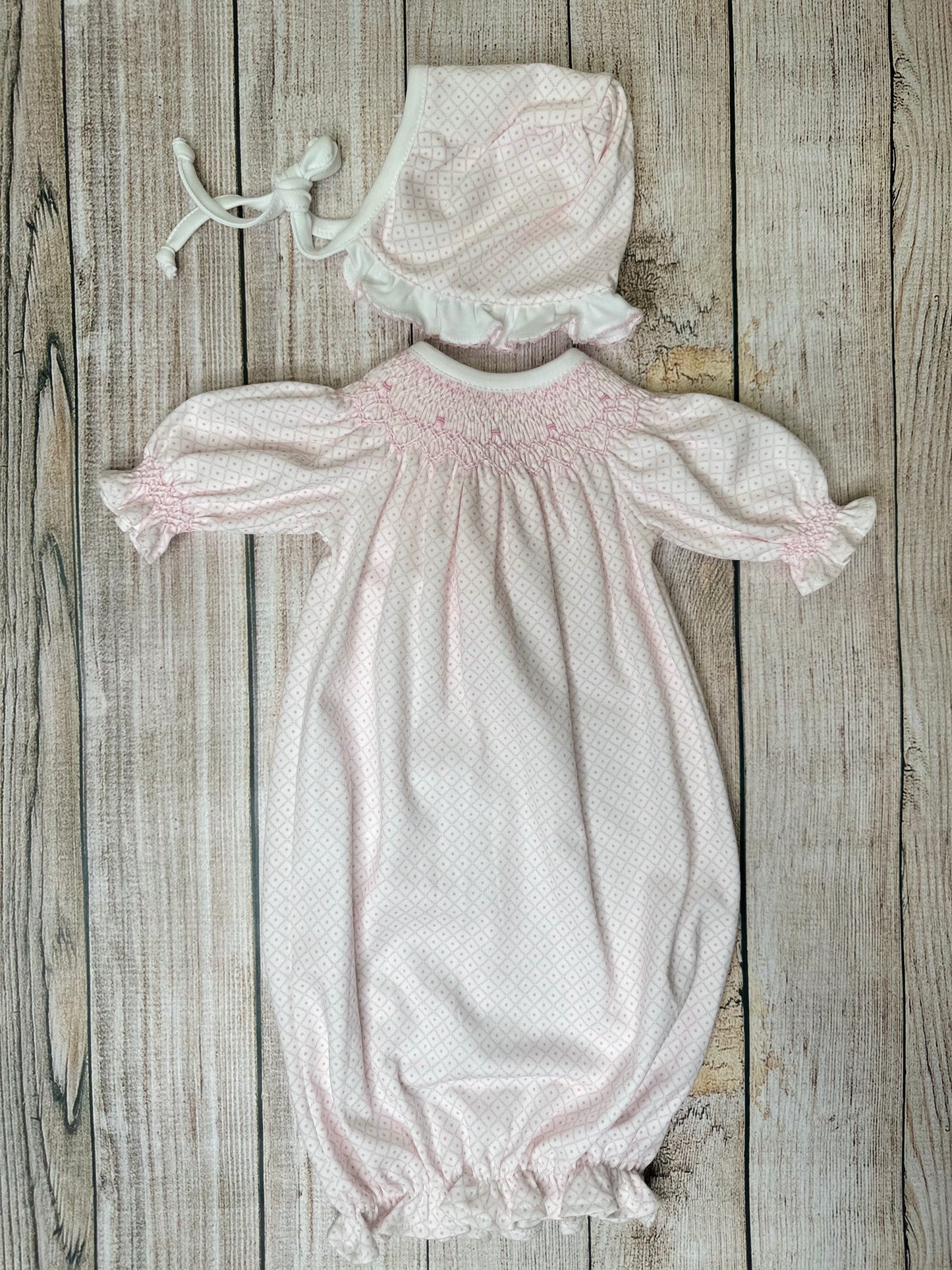 Pink Tiny Diamond Smocked