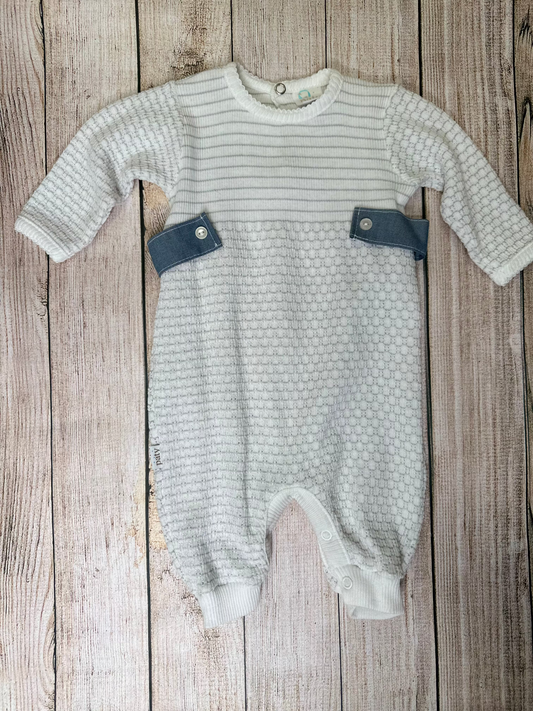 Grey Stripe Romper