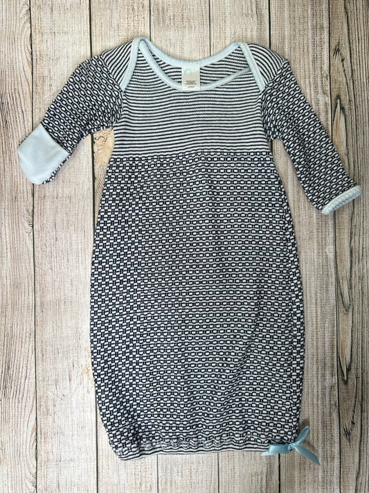 Navy Blue & White Gown