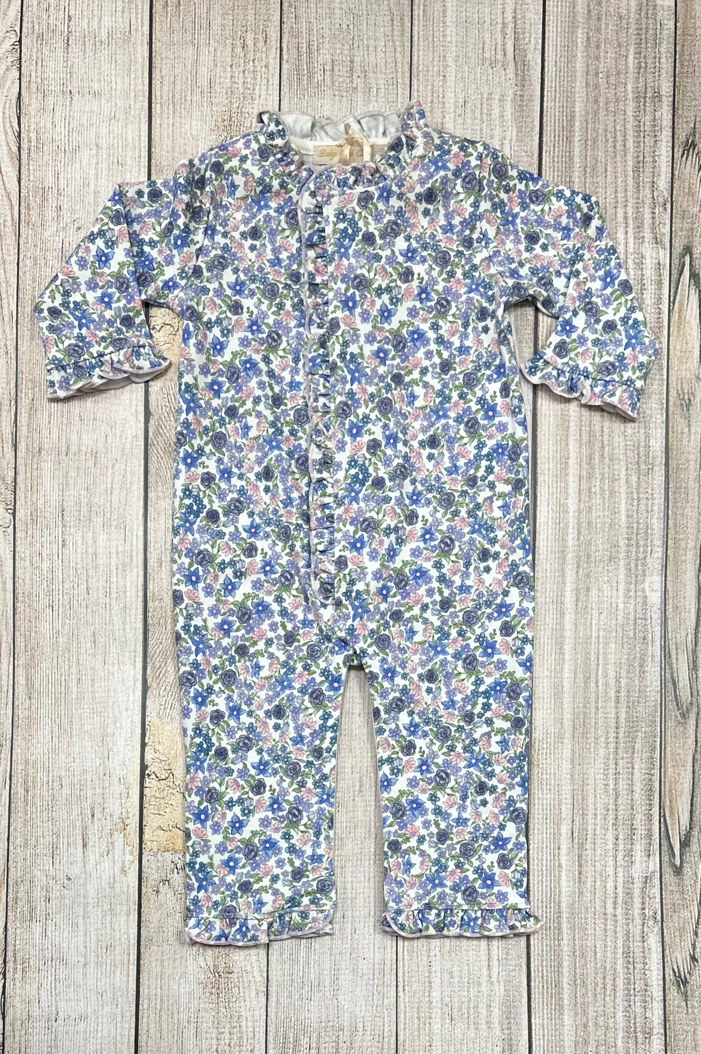 Blue Flower Footless Sleeper