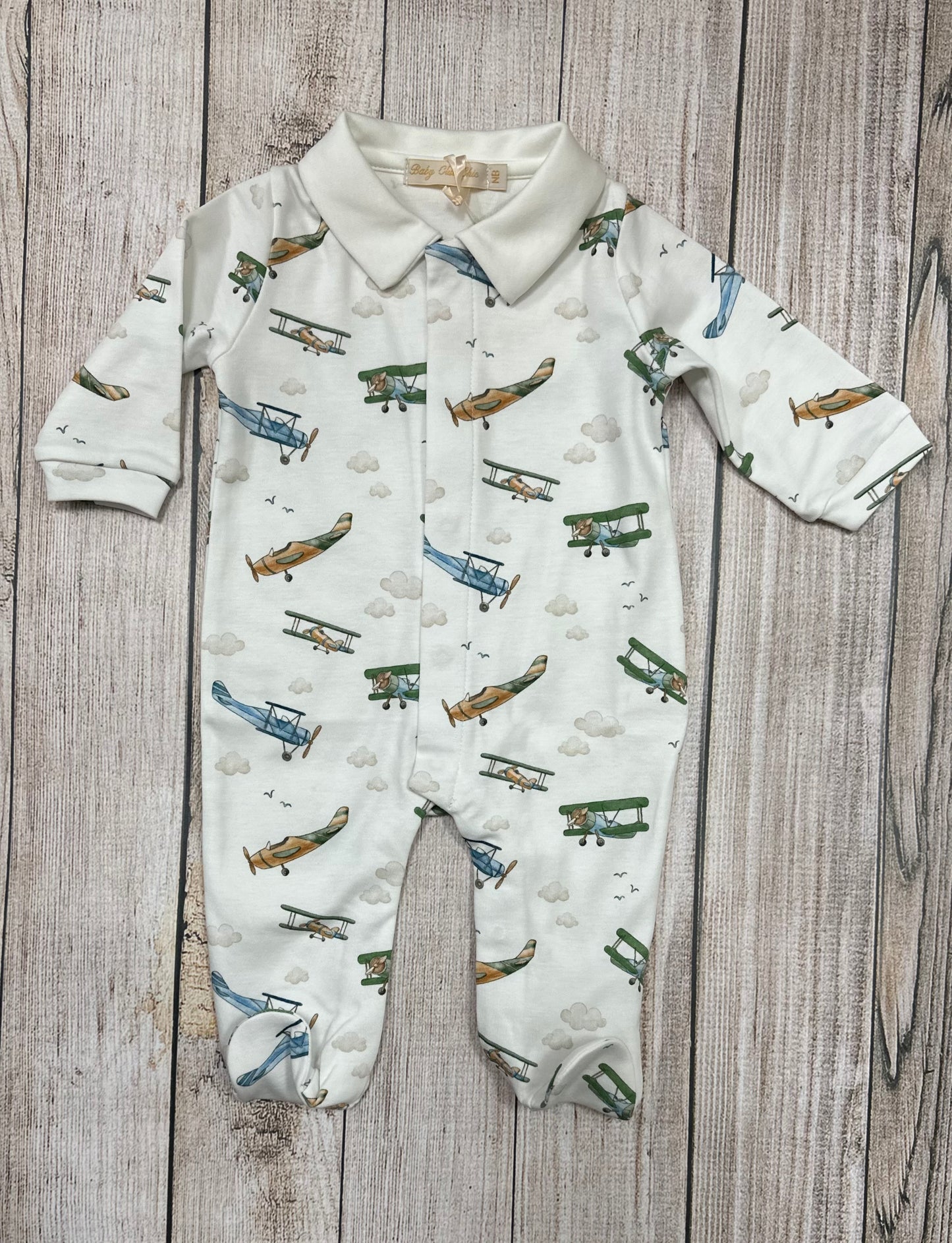 Airplane Printed Footie Sleeper