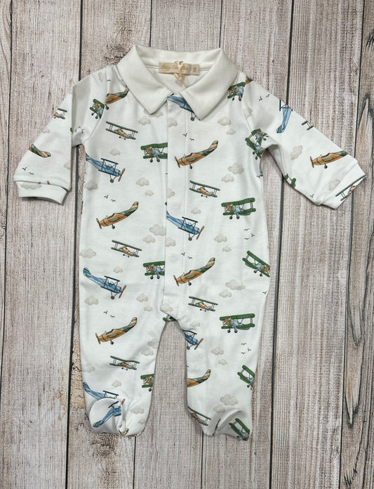 Airplane Printed Footie Sleeper