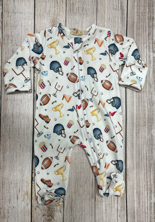 American Football Zip Footie