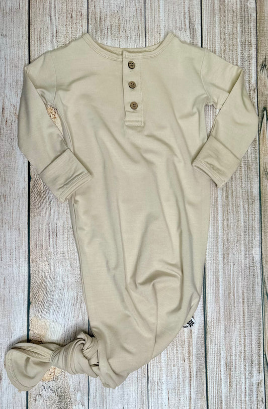 Khaki Knotted Gown