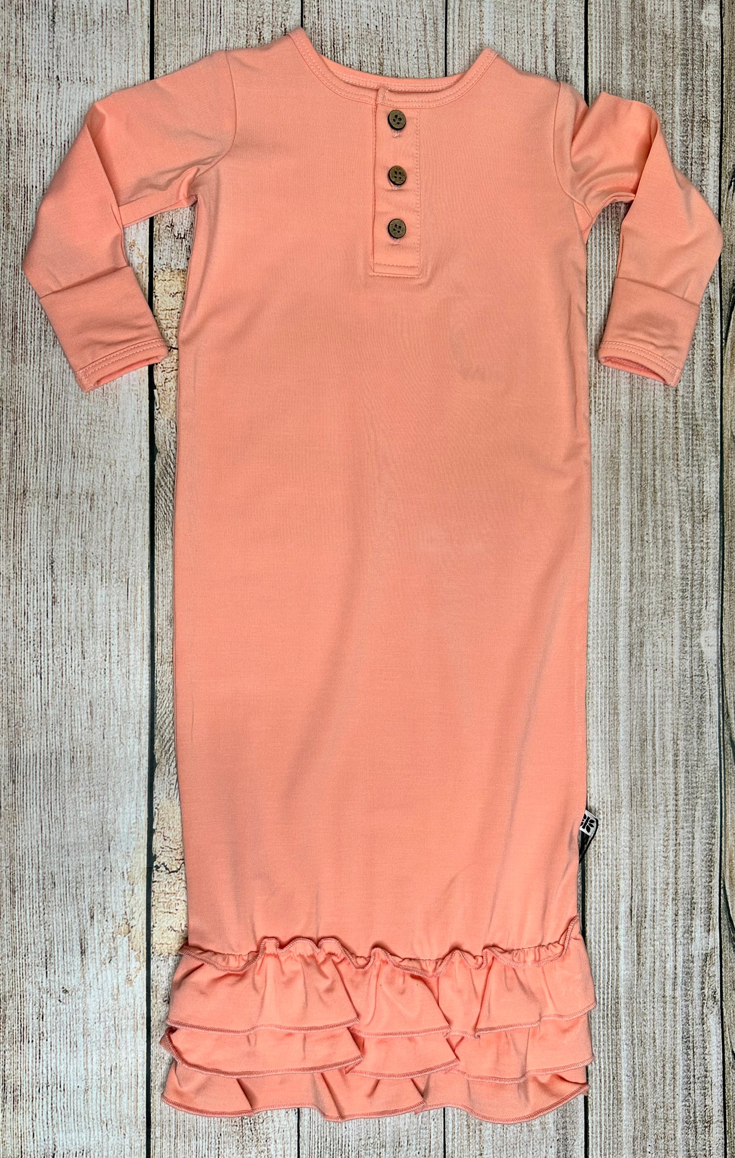 Peach Ruffle Gown