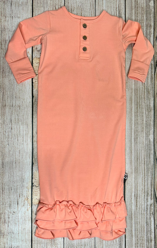 Peach Ruffle Gown