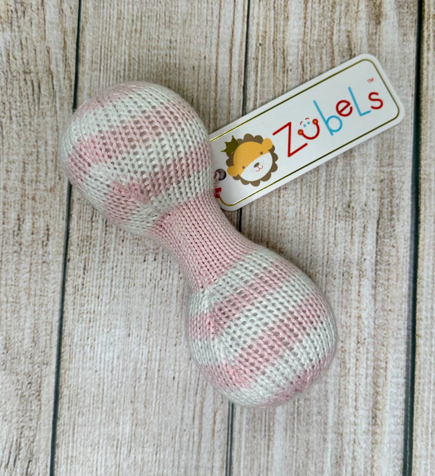 Pink Dumbbell Rattle