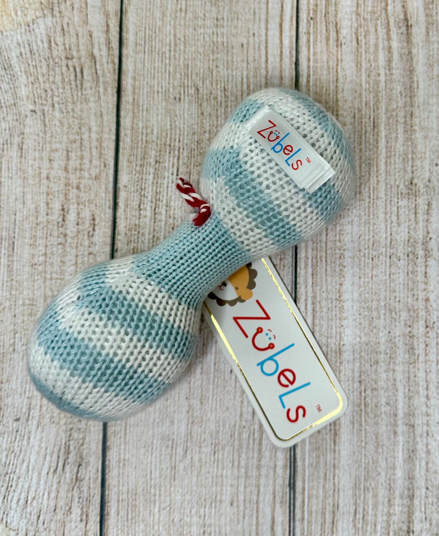 Blue Dumbbell Rattle