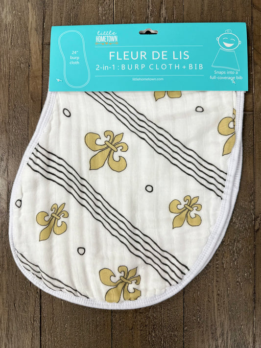 Fleur De Lis Burp Cloth/Bib