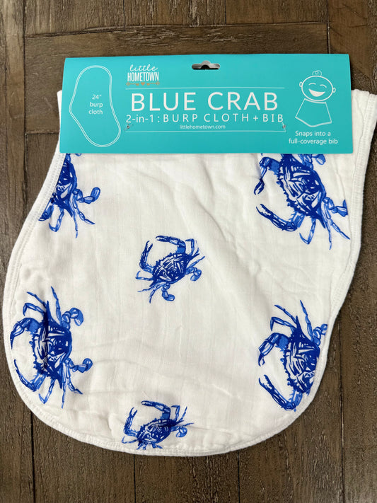 Blue Crab Burp Cloth/Bib