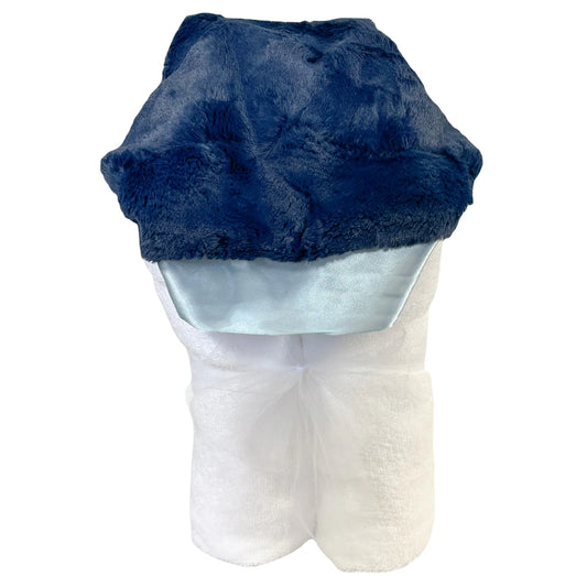 Plush Hooded Towel-Navy
