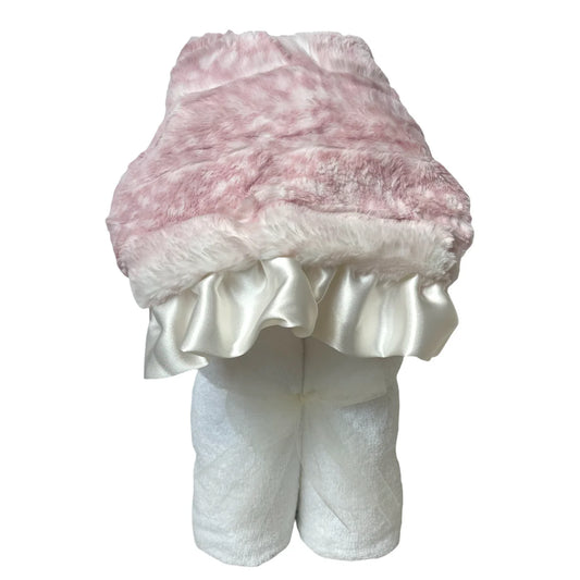 Plush Hooded Towel-Sweet Pink Fawn