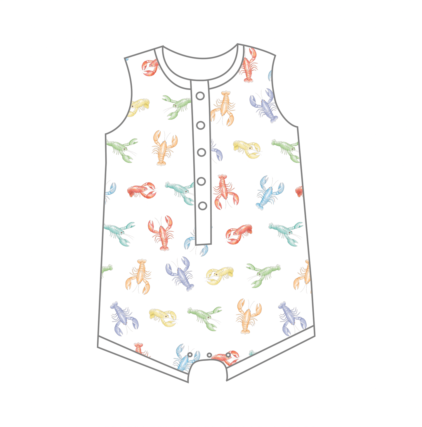 Colorful Claws Organic Muslin Shortall