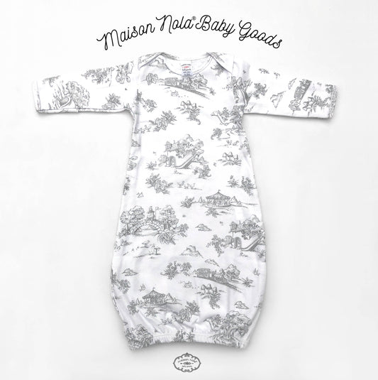 Bamboo Baby Gown: Grey