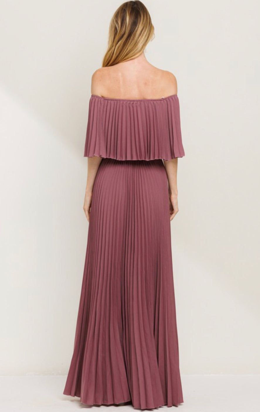 Plum Perfect Pleated Maxi