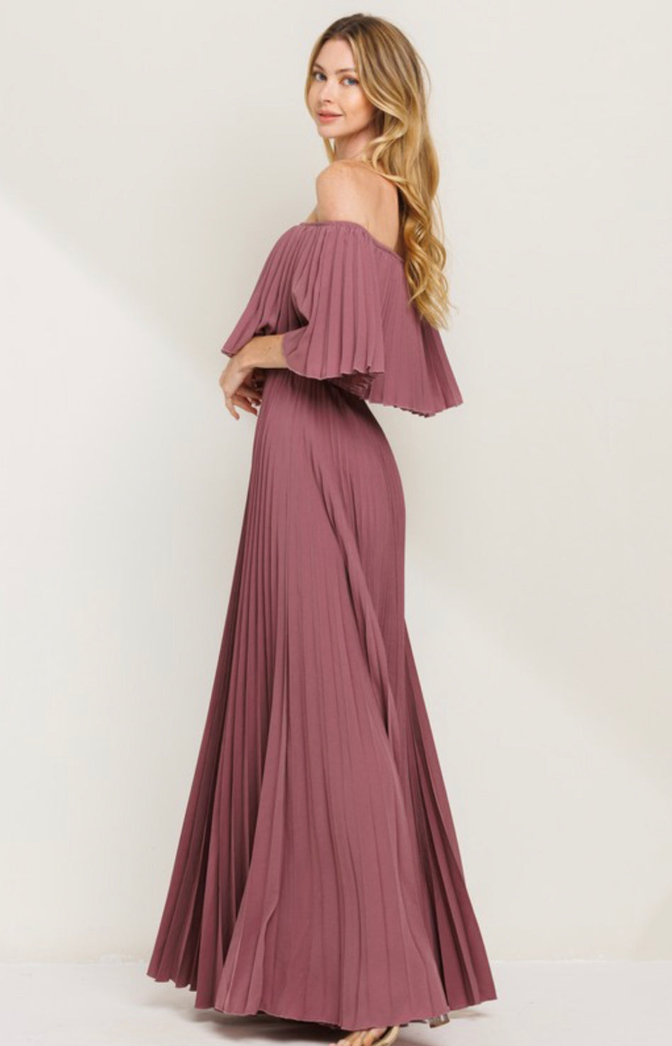 Plum Perfect Pleated Maxi