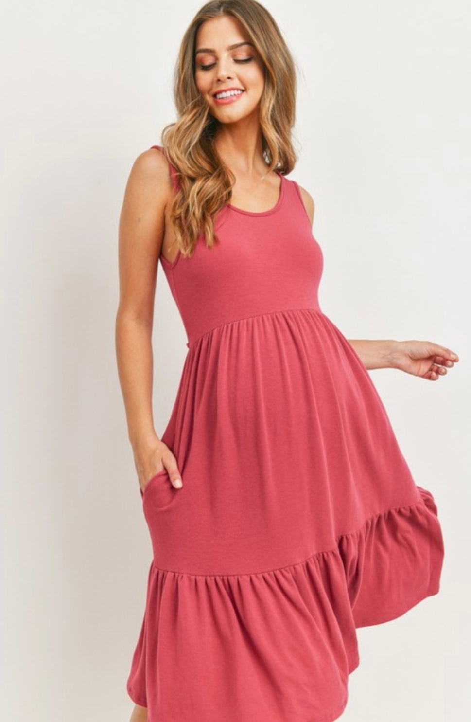 Terry Midi Maternity Dress