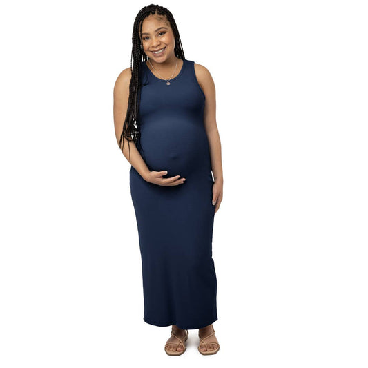 Gwen Ribbed Bamboo Maternity Midi Dress