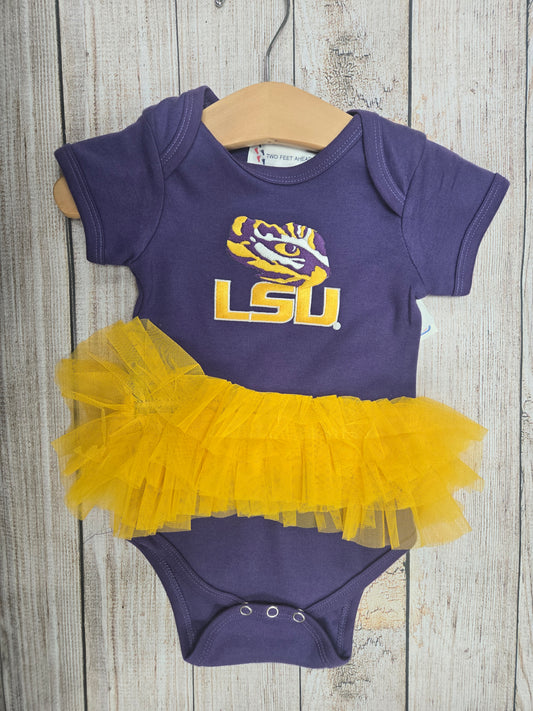Short Sleeve LSU Onesie w/ Tutu