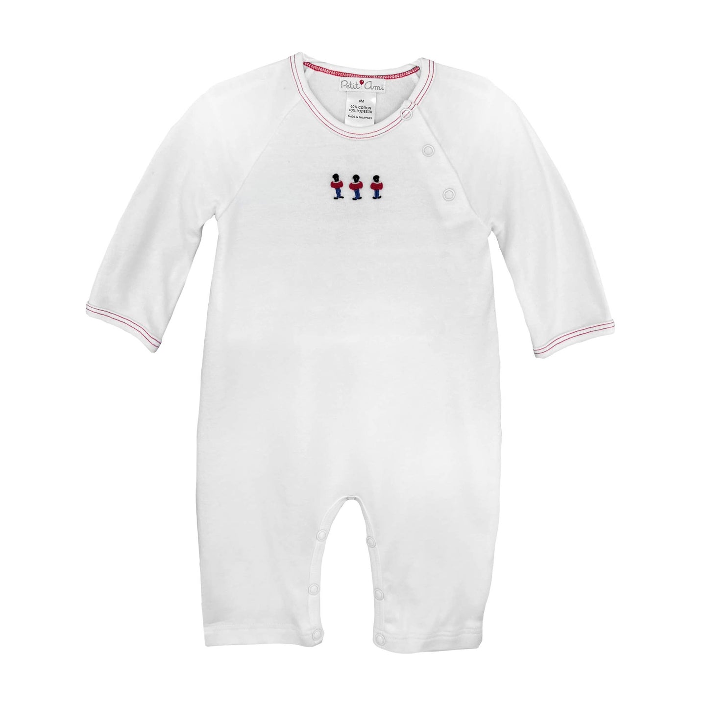 Nutcracker Embroidered Knit Romper