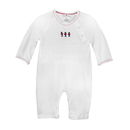 Nutcracker Embroidered Knit Romper