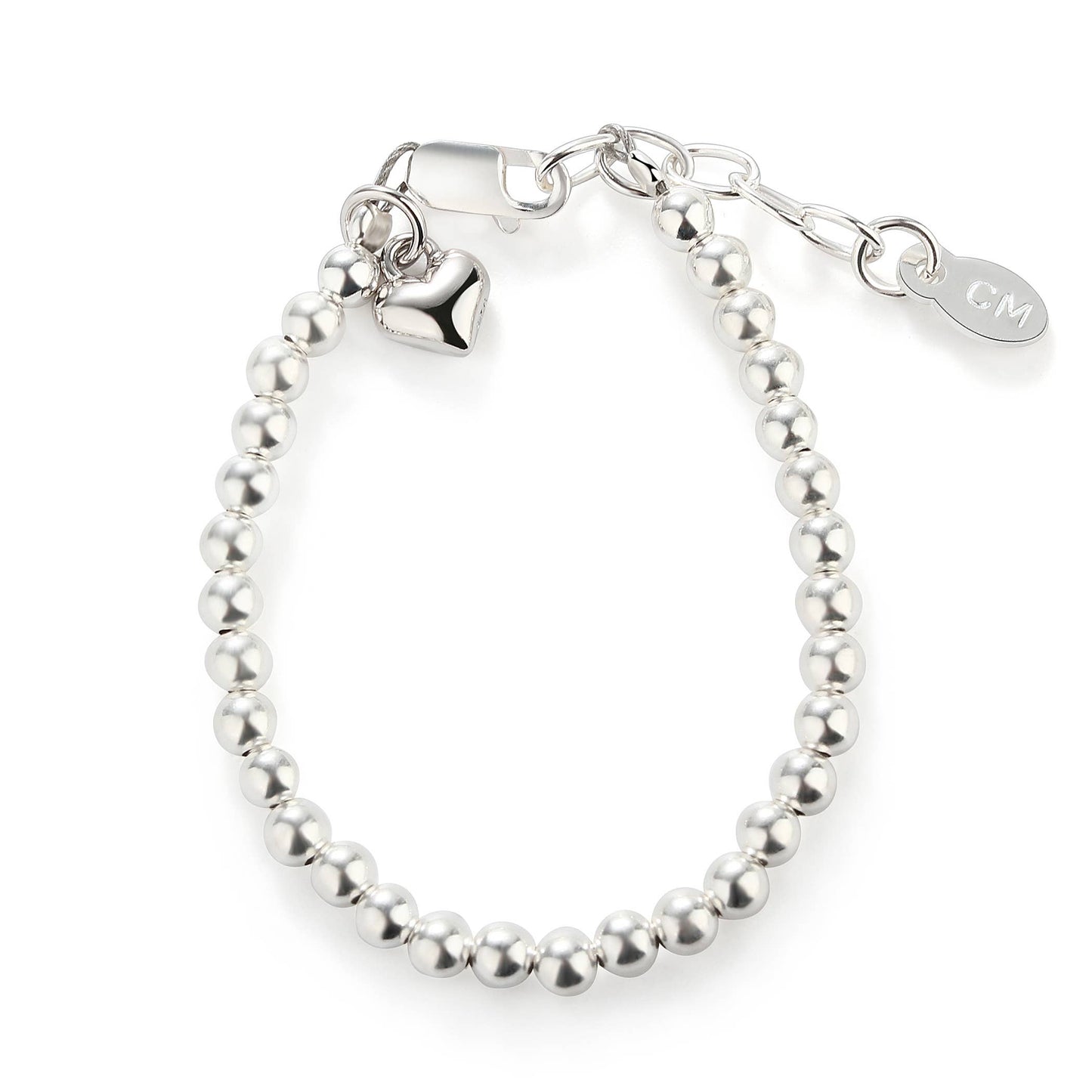 Camry Child's Sterling Silver Heart Bracelet Girls Valentine Gift