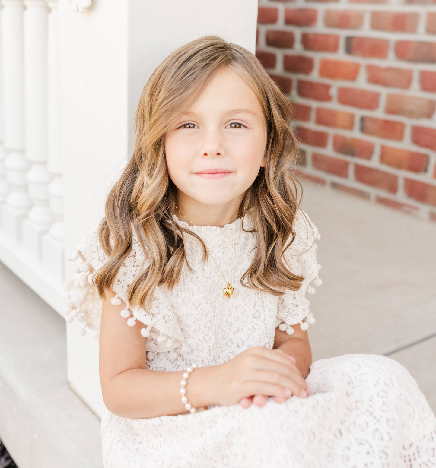 Whitley Little Girls 14K Gold-Plated Chunky Pearl Bracelet for Kids