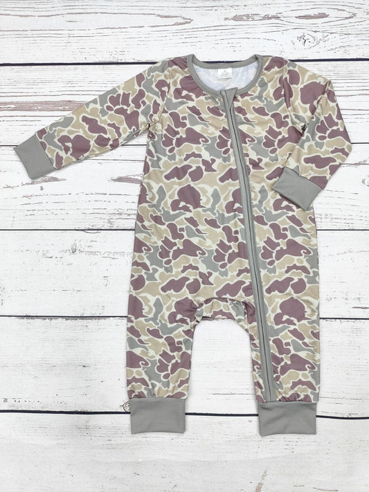 Camouflage Print  Zip Sleeper