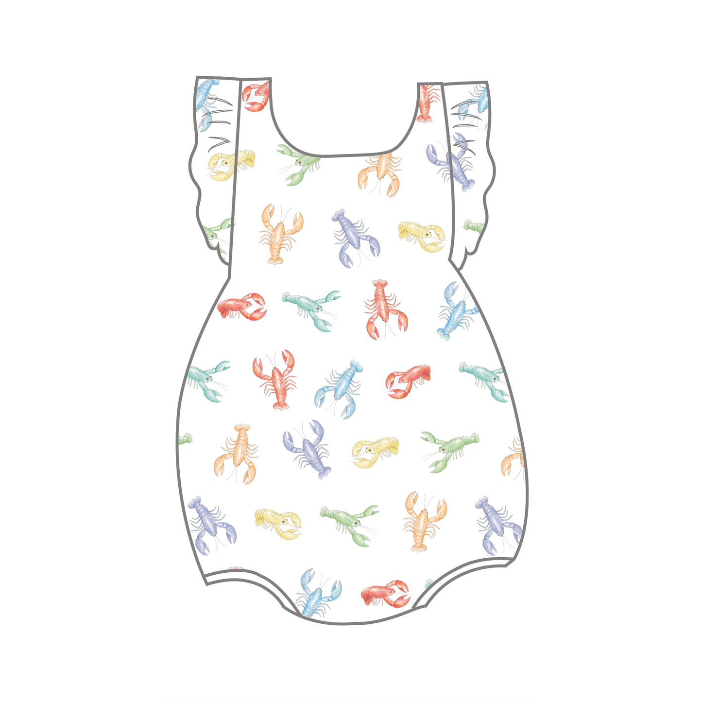 Colorful Claws Organic Muslin Bubble Romper