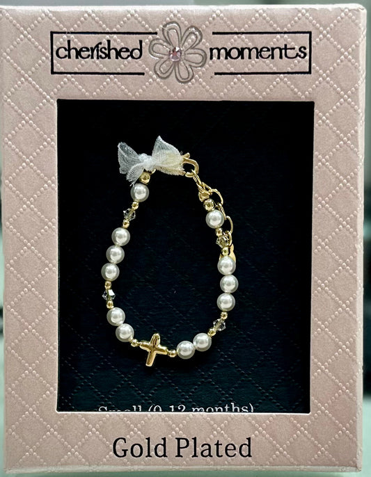 Eve 14k Gold Plated Pearl and Cross