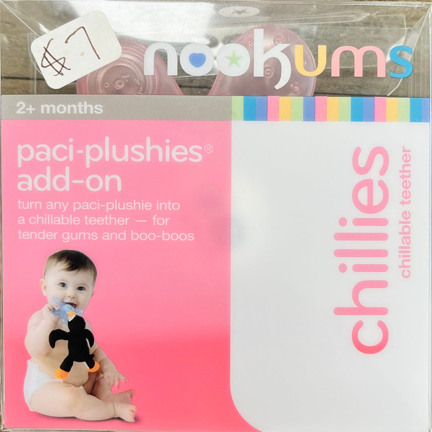 nookums Paci-Plushies add-on-pink